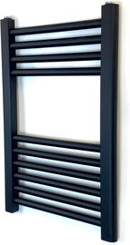 WIESZAK GRZEJNIK NA RĘCZNIKI DO ŁAZIENKI CZARNY NAŚCIENNY 400 x 600 mm 