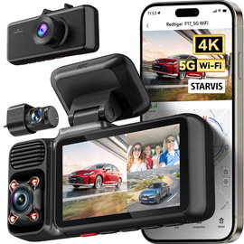 Wideorejstrator Redtiger F17 4k Ultra Wifi GPS przód tył Night Vision