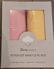 prześcieradło z gumką 140 x 70 - różowe i żółte