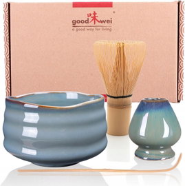 ZESTAW DO HERBATY MATCHA Z CERAMICZNĄ MISKĄ I AKCESORIAMI ZESTAW MATCHA