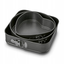 Tortownice z powłoką non-stick Tadar Kwadrat Serce Koło 22 , 25cm, 26cm