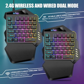 BEZPRZEWODOWA KLAWIATURA RedThunder G60 JEDNORĘCZNA GAMINGOWA RGB USB 2.4G