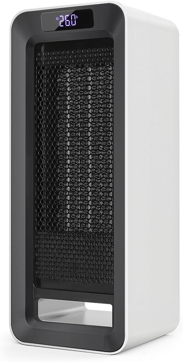 Grzejnik elektryczny, energooszczędny, cichy, 1500 W, z lampką nocną