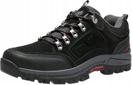 Buty trekkingowe męskie outdoorowe antypoślizgowe wygodne czarne rozm. 44,5