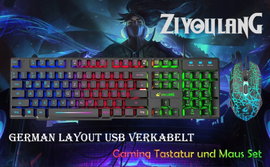 ZIYOU LANG T13 ZESTAW KLAWIATURA + MYSZ GAMINGOWA + PODKŁADKA