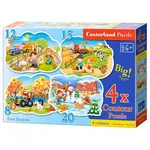 Puzzle 4w1 (8,12,15,20) Maxi Cztery Pory Roku B-043019 Castorland