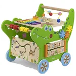 Chodzik Pchacz Edukacyjny Drewniany Krokodylek 12w1 44681 Viga