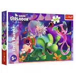 Puzzle 100 elementów Smok Diplodok i przyjaciele 16486 Trefl