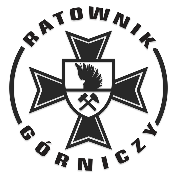 Naklejka bez tła RATOWNIK GÓRNICZY kopalnia śląsk górnictwo GÓRNIK
