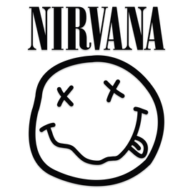 Naklejka dla fanów NIRVANA muzyka metal rock wodoodporna