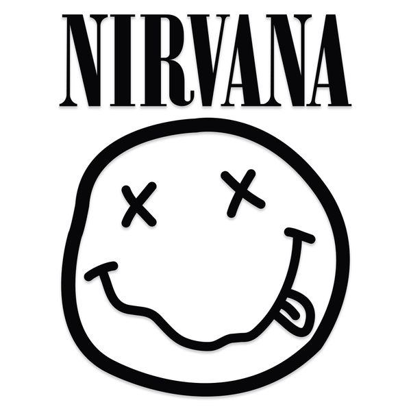 Naklejka dla fanów NIRVANA muzyka metal rock wodoodporna