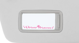 Naklejka Driver Princess do Passenger Princess lusterko osłony przeciwsłonecznej
