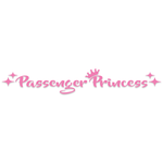 Naklejka Passenger Princess na lusterko osłony przeciwsłonecznej bez tła