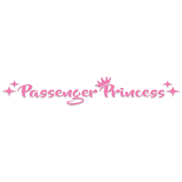 Naklejka Passenger Princess na lusterko osłony przeciwsłonecznej bez tła
