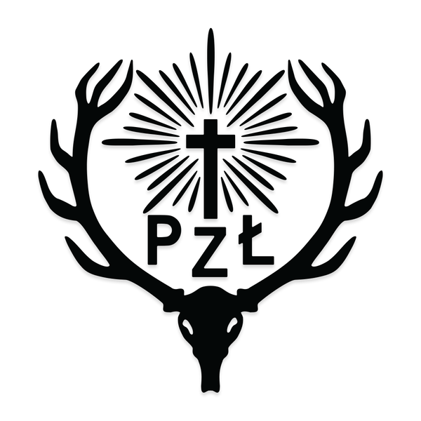 Naklejka PZŁ Polski Związek Łowiecki Oficjalny wzór bez tła od GravArt