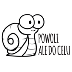 Naklejka na auto Ślimak POWOLI ALE DO CELU bez tła od GravArt