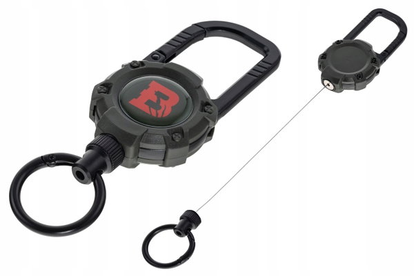 Retraktor Badger Outdoor BO-RTR-X5 karabińczyk regulowany z linką brelok