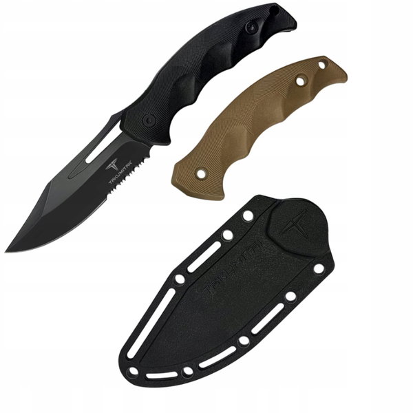 Nóż taktyczny Takumitak Obsidian Black Brown TKF317 wojsko survival F. Tang