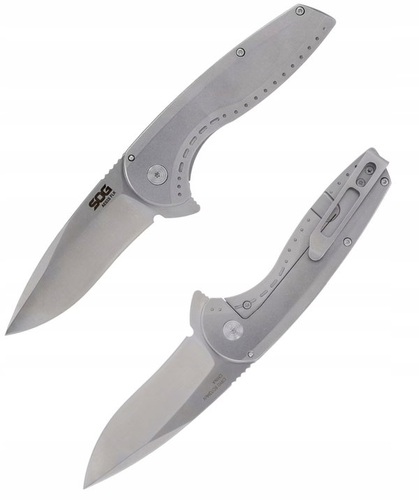 Nóż składany SOG Aegis FLK 2.0 Drop-Point Satin/Stonewash scyzoryk survival