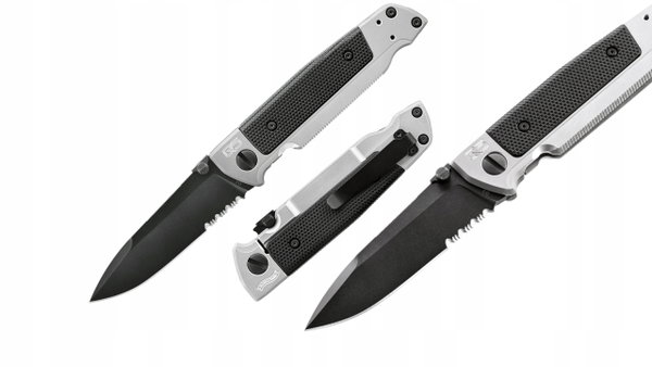 Nóż składany taktyczny Walther Q5 Steel Frame Folder EDC survival ząbkowany