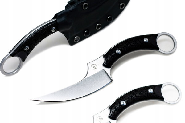Karambit pazur nóż do samoobrony Snake II osłona kydex pazur stal