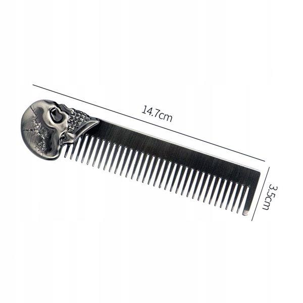 Grzebień vintage barber do włosów i brody - metal