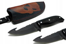 Nóż myśliwski z hakiem bowie bushcraft skórowanie Impact 457 stal róg byka