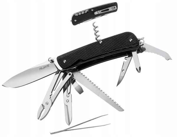 Nóż Scyzoryk Ruike LD51-B narzędzie wielofunkcyjne multitool EDC biwak 23w1