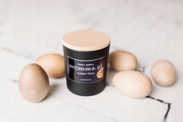 ..:AROMMA:.. ŚWIECA SOJOWA EASTER TIME 180 ML WANILIA KARMEL - NA WIELKANOC