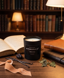 AROMMA - INTENSYWNA EKO ŚWIECA SOJOWA BIBLIOTEKA WIECZKO + GRATIS
