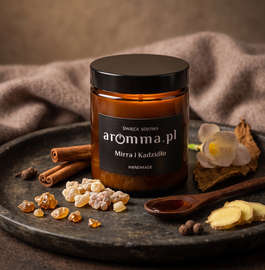 ŚWIECA MIRRA I KADZIDŁO AROMMA 180 ML SPRAWDŹ BIBLIJNY ZAPACH + GRATIS