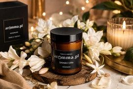 POCZUJ WIOSNĘ! JAŚMIN I LILIA AROMMA 180ML KWIATOWA ŚWIECA + GRATIS
