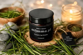 ŚWIECA SOJOWA AROMMA 120 ML FRESH CUT GRASS - POCZUJ ŚCIĘTĄ TRAWĘ + GRATIS