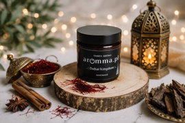 ŚWIECA SOJOWA NATURALNA 120 AROMMA DUBAI KINGDOM - NUTA EMIRATÓW W DOMU