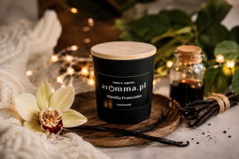 ..:AROMMA:.. ŚWIECA SOJOWA WANILIA FRANCUSKA 180 ML WANILIA KARMEL + GRATIS