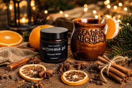 ŚWIECA SOJOWA GRZANE WINO 120 ML AROMMA - KORZENNA NUTA ZAPALNICZKA GRATIS