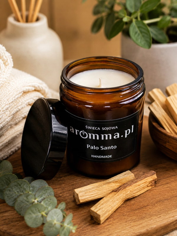 ŚWIECA AROMMA ..:PALO SANTO..: AROMMA 180ML BOSKIE DRZEWO BURSERA + GRATIS