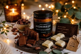 ŚWIECA NATURALNA 100% CZEKOLADA 180 ML INTENSYWNA + ZAPALNICZKA GRATIS