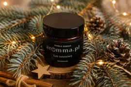 ŚWIECA SOJOWA LAS SOSNOWY 120ML AROMMA - ZAPALNICZKA GRATIS