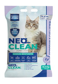 Żwirek bentonitowy NEO Clean 8,3kg - Lawenda Z Sodą oczyszczoną Zbrylający