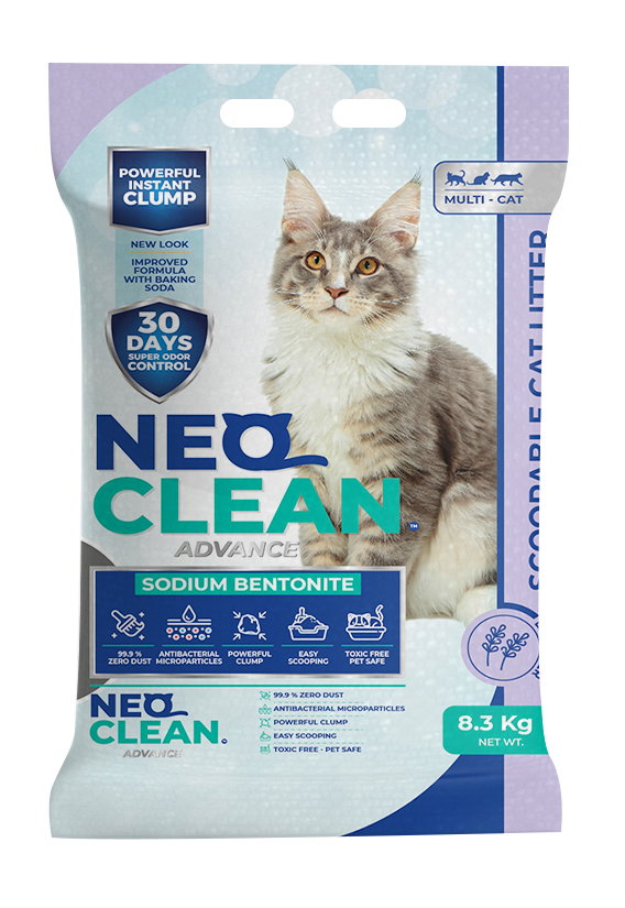 Żwirek bentonitowy NEO Clean 8,3kg - Lawenda Z Sodą oczyszczoną Zbrylający
