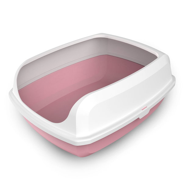 Kuweta dla kota LEO XL - Pink Wysoka odpinana ramka + duża łopatka GRATIS