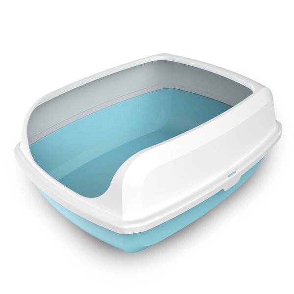 Kuweta dla kota LEO XL - Blue Wysoka odpinana ramka + duża łopatka GRATIS