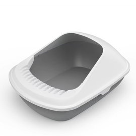 Kuweta dla kota LEO XXL - Grey Wysoka odpinana ramka + duża łopatka GRATIS