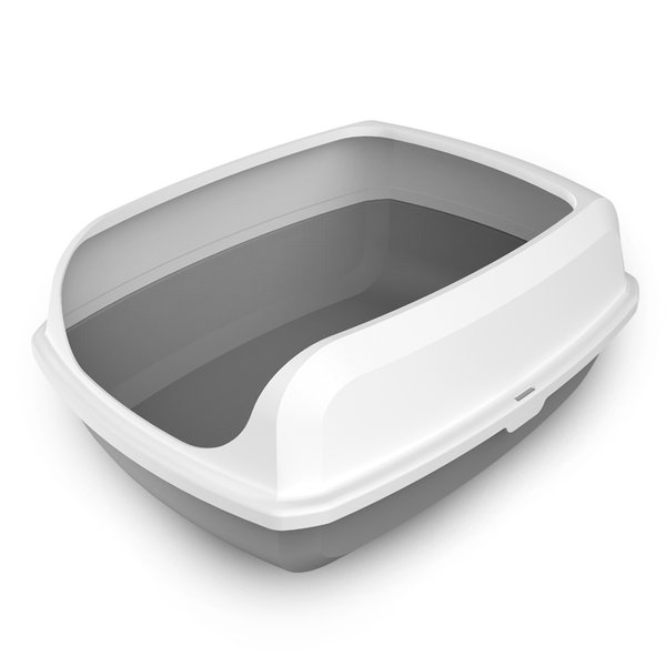 Kuweta dla kota LEO XL - Grey Wysoka odpinana ramka + duża łopatka GRATIS