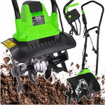GLEBOGRYZARKA ELEKTRYCZNA KULTYWATOR DO GLEBY ZIEMI 32cm 1500W 2w1 4 NOŻE