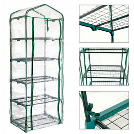 MINI SZKLARNIA BALKONOWA OGRODOWA 5 PÓŁEK PIONOWA FOLIAK 190x70x50 cm