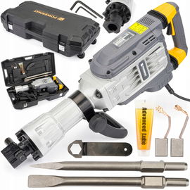 MŁOT WYBURZENIOWY UDAROWY DO KUCIA BETONU MOCNY 3300W HEX 65J WALIZKA DŁUTA