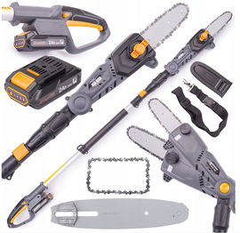 PIŁA AKUMULATOROWA DO GAŁĘZI NA WYSIĘGNIKU POWERMAT PODKRZESYWARKA 20V 2Ah