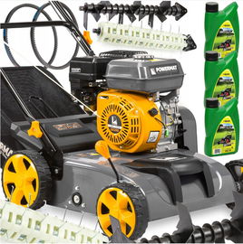 POWERMAT AERATOR WERTYKULATOR SPALINOWY 3w1 6,5KM AREATOR 2 WAŁKI 3 x OLEJ